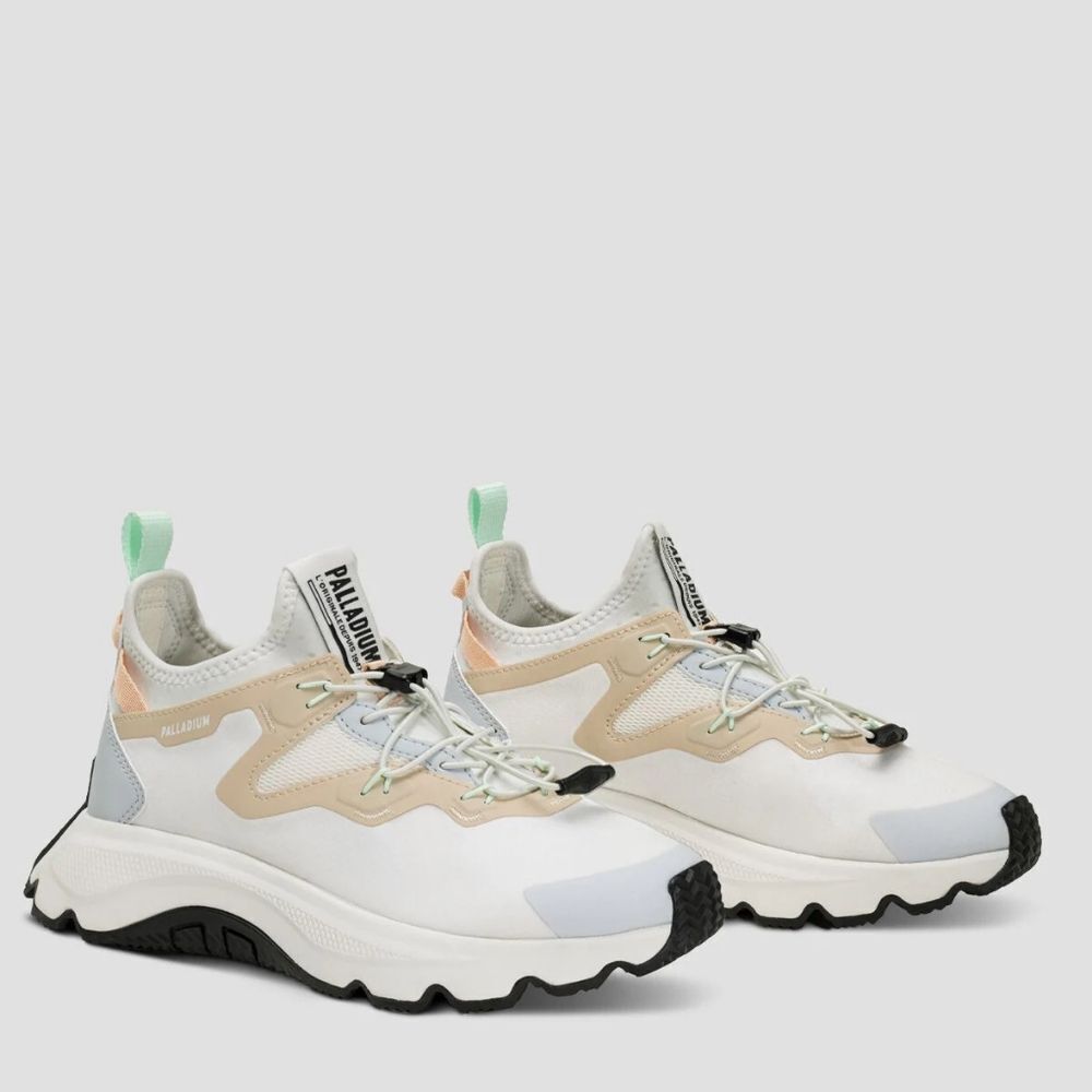 NIB Palladium Women's Thunder Lo's Sneaker - Star White/Sand - Picture 9 of 10